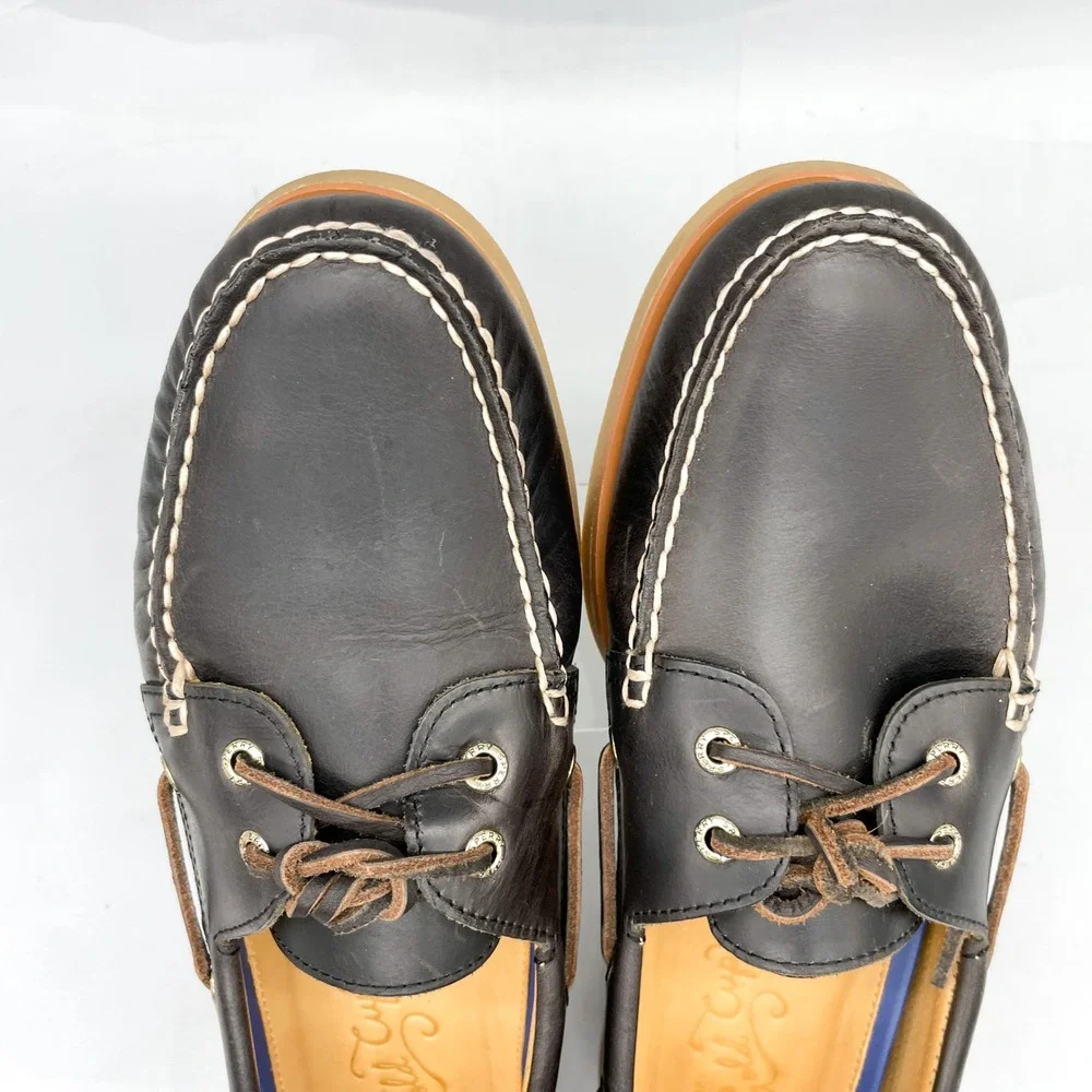 Sperry Gold Cup Authentic Original Boat Shoe Mens 12W Dark Brown Preppy Nautical